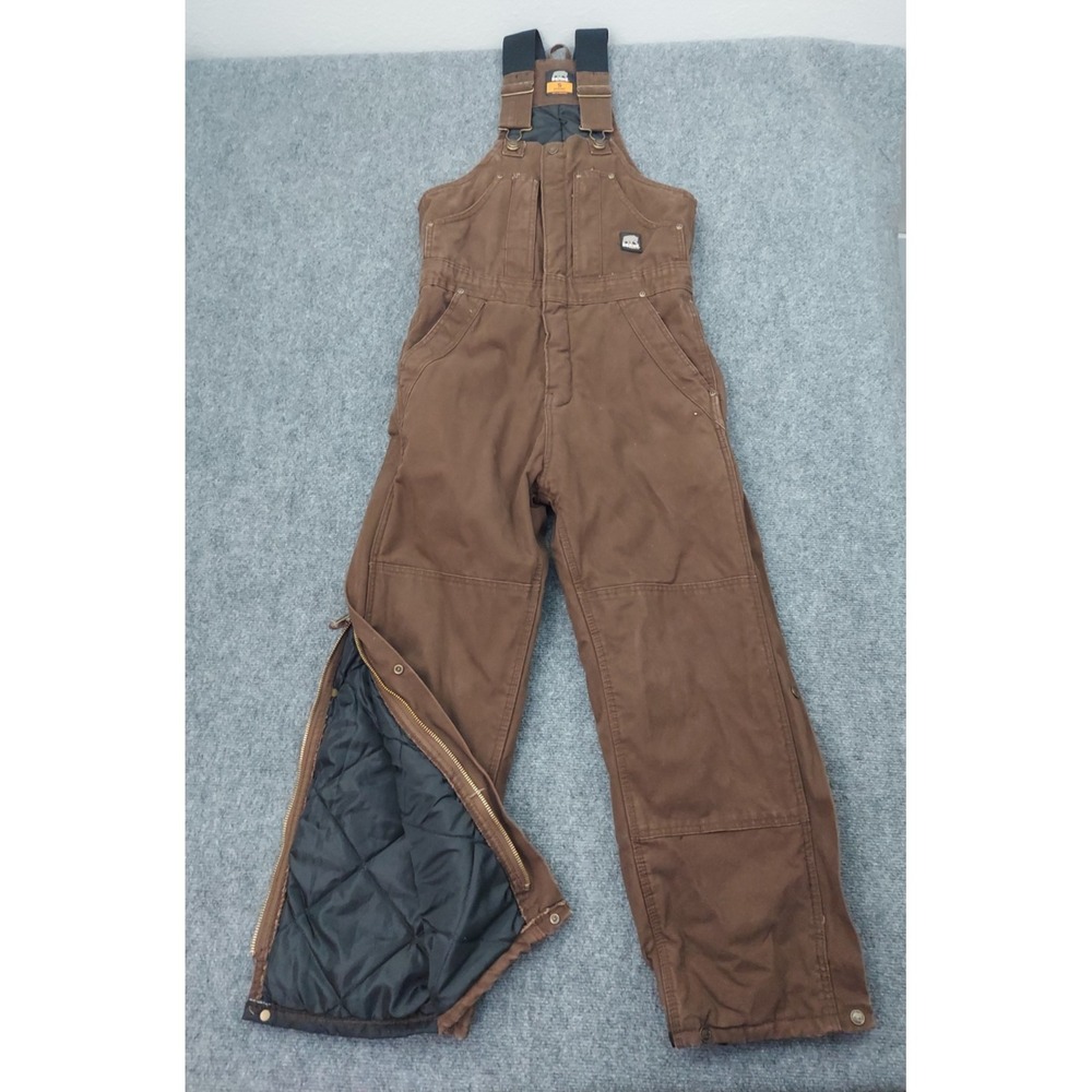 Berne Insulated Coveralls Mens Small Short Canvas Quilted Lined Bib Overalls